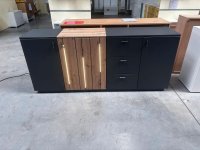 Sideboard mit LED-Beleuchtung – 196 cm, Grau-Matt Eiche - Bild 4