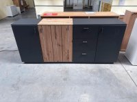 Sideboard mit LED-Beleuchtung – 196 cm, Grau-Matt Eiche - Bild 5