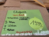 Gartenfigur Elefant Teakholz – 230 cm handgefertigt - Bild 2