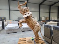 Gartenfigur Elefant Teakholz – 230 cm handgefertigt - Bild 4