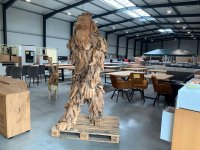 Yeti Bigfoot Gartenfigur aus Teakholz - Bild 4