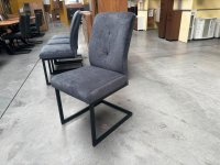 4er-Set Schwingstuhl grau, 140kg belastbar, NEU - Bild 3
