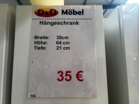 Hängeschrank Weiß Hochglanz 30x64x21 cm - Bild 3