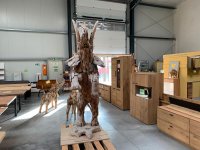 Gartenfigur Elefant aus Teakholz – handgefertigt - Bild 2