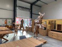 Gartenfigur Elefant aus Teakholz – handgefertigt - Bild 4