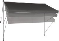 Klemm-Markise 400x150 cm in Anthrazit - Bild 5