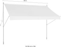 Klemm-Markise 300/150 cm orange-braun - Bild 2