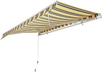 Gelenkarm-Markise 195 cm breit - gelb-grau - Bild 2