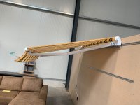 Gelenkarm-Markise 195 cm breit - gelb-grau - Bild 5