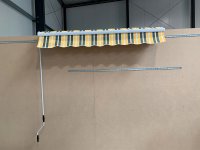 Gelenkarm-Markise 195 cm breit - gelb-grau - Bild 6