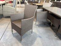7-tlg. Gartensitzgruppe Polyrattan - Tisch & 6 Sessel - Bild 5