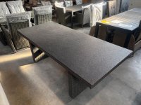 Gartentisch Rattan 224 cm Spraystone Optik - Bild 1