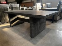 Gartentisch Rattan 224 cm Spraystone Optik - Bild 2
