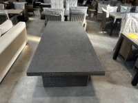 Gartentisch Rattan 224 cm Spraystone Optik - Bild 4