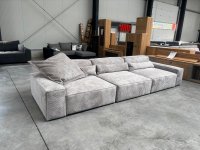 XXL Big Couch in Cordstoff grau - Bild 1