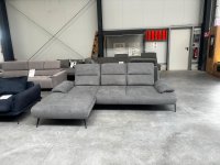 Ecksofa mit 3x Sitztiefenverstellung - Grau - Bild 6