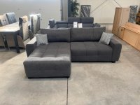 Ecksofa L-Form mit Federkern – Microfaser grau - Bild 3