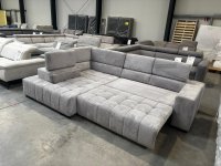 Schlafsofa Eckcouch mit Schlaffunktion Grau - Bild 2