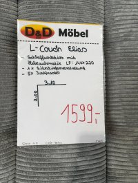 Schlafsofa Eckcouch mit Schlaffunktion Grau - Bild 3