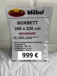 Boxbett 200x220 cm mit Topper & Stauschubladen - Bild 3