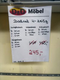 4-teiliges Badmöbel-Set Weiß Hochglanz - Bild 3