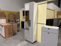 Garderobenschrank Flurmöbel Grau/Weiß - Bild 1