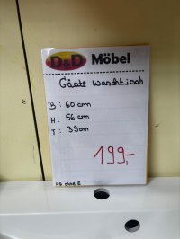 Waschtisch mit Aufsatzwaschbecken weiß/aubergine - Bild 2