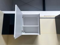 Hängeschrank Küche 50 cm - MDF Eiche Vintage / Weiß Hochglanz - Bild 2
