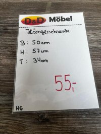 Hängeschrank Küche 50 cm - MDF Eiche Vintage / Weiß Hochglanz - Bild 3