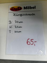 Bad-Hängeschrank Hochglanz weiß 70 cm mit Milchglas - Bild 3