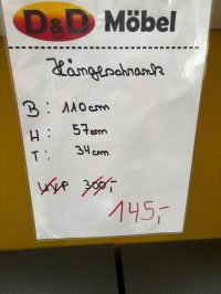 110 cm Klapp-Hängeschrank Küchenschrank weiß matt - Bild 2