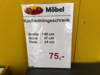 Küchenhängeschrank 100 cm in Grafit/Grau matt - Bild 3