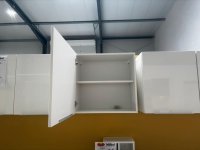 Küchen-Hängeschrank 60 cm Weiß Hochglanz MDF - Bild 2