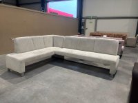 Elegante Eckbank Cord Beige 264x197 cm – FSC Massivholz - Bild 4