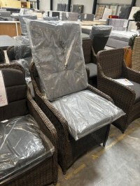 2-tlg. Outdoorkissen-Set grau – Sitz- & Rückenkissen - Bild 1