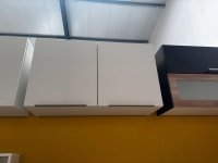 Küchen-Hängeschrank 100 cm Weiß Hochglanz MDF - Bild 4