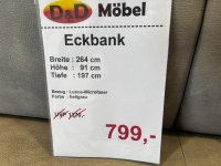 Elegante Eckbank in Hellgrau – 264 × 197 cm - Bild 2