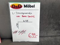 Ecksofa in Grau mit Samtbezug und Wellenfederung - Bild 3
