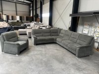 Ecksofa mit Sessel & 8-fach Kopfverstellung, grün - Bild 2
