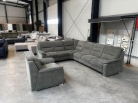 Ecksofa mit Sessel & 8-fach Kopfverstellung, grün - Bild 5