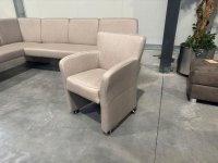 Elegante Polster-Eckbank mit 3 Loungesesseln in Beige - Bild 4