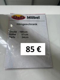 Küchenhängeschrank 100 cm Weiß Hochglanz - Bild 3