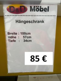 Küchen-Hängeschrank 100 cm Weiß Hochglanz - Bild 3