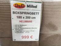Boxspringbett 180x200 mit Bettkästen und Topper - Bild 3