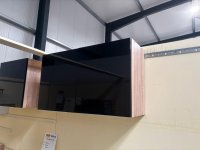 Küchen-Hängeschrank 100 cm Eiche Sonoma / Schwarz Hochglanz - Bild 1