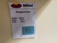 Küchen-Hängeschrank 100 cm Eiche Sonoma / Schwarz Hochglanz - Bild 3