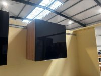 Hängeschrank 60 cm - Eiche Sonoma / Schwarz Hochglanz - Bild 1
