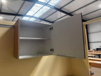 Hängeschrank 60 cm - Eiche Sonoma / Schwarz Hochglanz - Bild 2