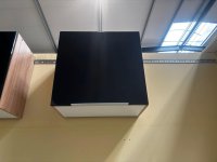 Hängeschrank 60 cm - Eiche Sonoma / Schwarz Hochglanz - Bild 4