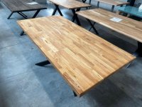 Esstisch 200x100 cm Eiche Massiv mit Spyder-Gestell - Bild 1